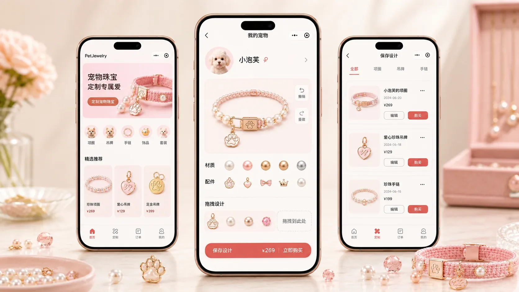 宠物珠宝小程序定制界面